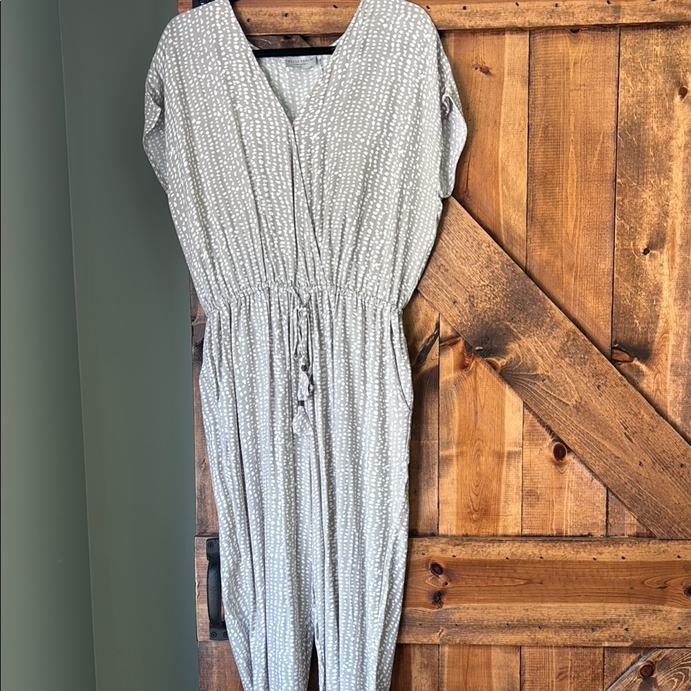 Gray Polka Dot Jumpsuit